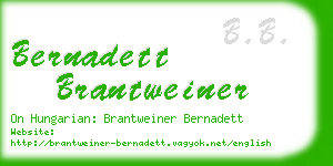 bernadett brantweiner business card